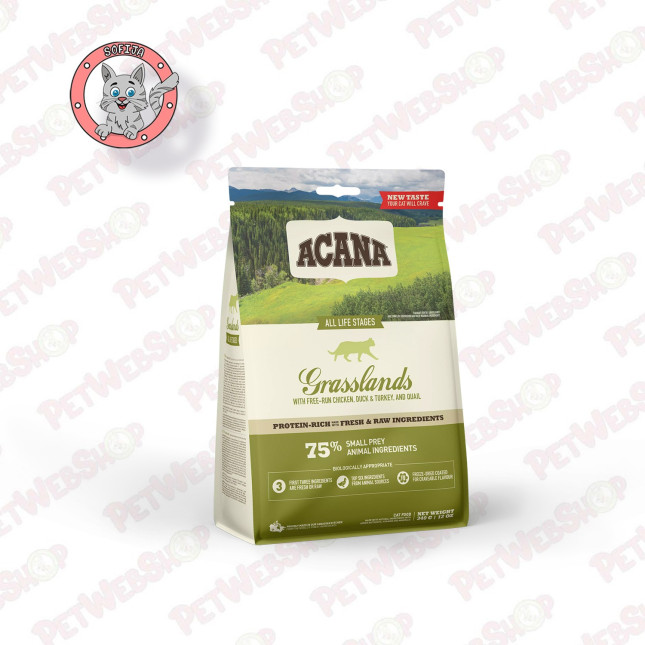 Acana Cat Grasslands - hrana za odrasle mačke - 340g i 1,8kg Granule Acana petwebshop.com