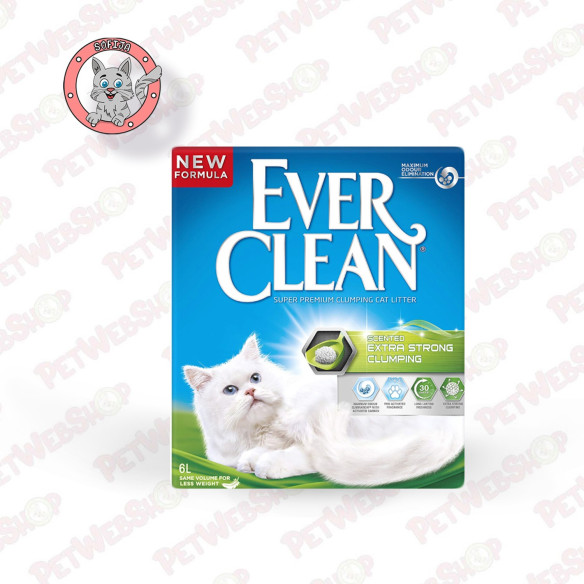 EverClean Extra Strong Scented - grudvajući posip za mačke - 6l i 10l Grudvajući EverClean petwebshop.com