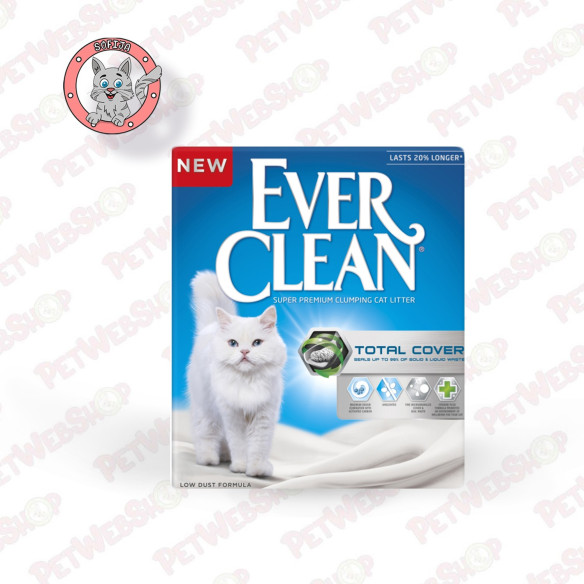 EverClean Total Cover - grudvajući posip za mačke - 10l Grudvajući EverClean petwebshop.com