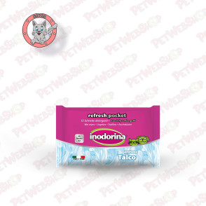 Inodorina Refresh Pocket Talco - vlažne maramice za mačke - 15kom Vlažne maramice Inodorina petwebshop.com