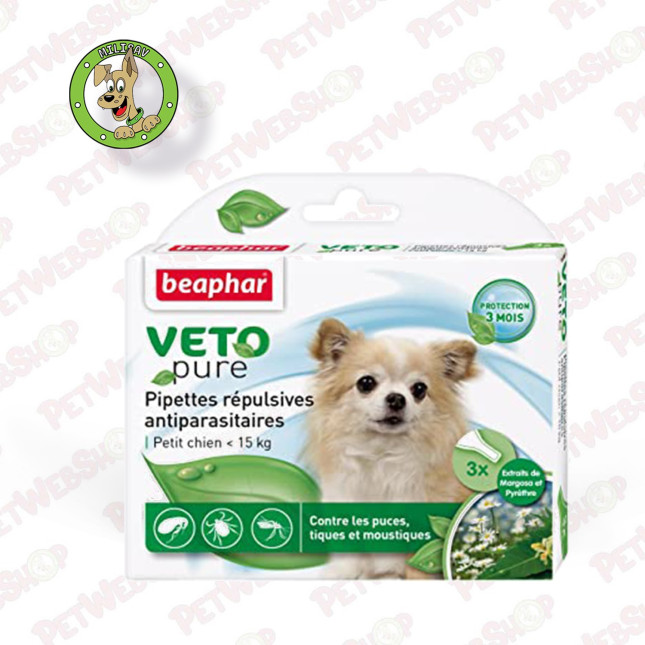 Beaphar Bio SPOT ON dog S - ampule za pse - protiv buva, krpelja i komaraca - za pse do 15kg - 3kom Ampule Beaphar petwebshop.co