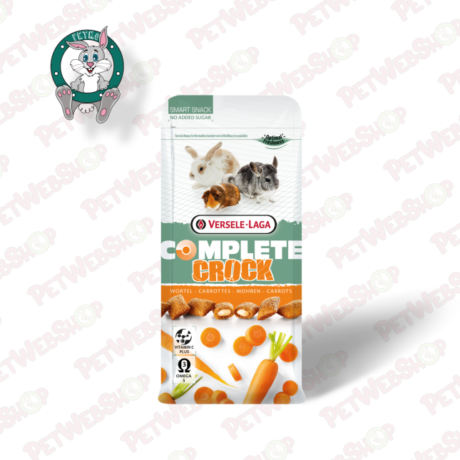 Versele Laga Crock Carrot Complete - poslastica za zečeve i ostale male životinje sa ukusom šargarepe - 50g Poslastice za činčil