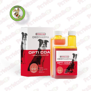 Oropharma Opti Coat - dodatak ishrani pasa - pomaže da dlaka bude zdrava i sjajna - 250ml i 1l Dodaci ishrani Oropharma petwebsh