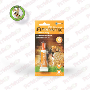 Fiprontix SpotOn - ampule protiv buva i krpelja za srednje pse 10-20kg - blister pakovanje - 2ml Ampule Fiprontix petwebshop.com