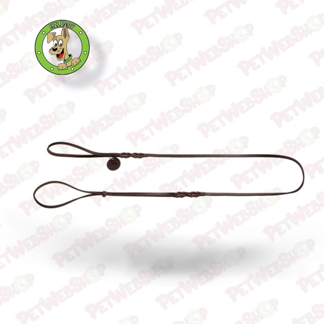 Hunter Show - Kožni Povodac za pse - sa ogrlicom - namenjen za trening i izložbe - 11mm/180cm Povodci Hunter petwebshop.com