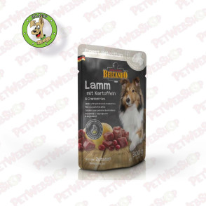 Belcando Finest Selection sa jagnjetinom, brusnicom i krompirom - vlažna hrana za pse - 300g Sosići - Kesice Belcando petwebshop