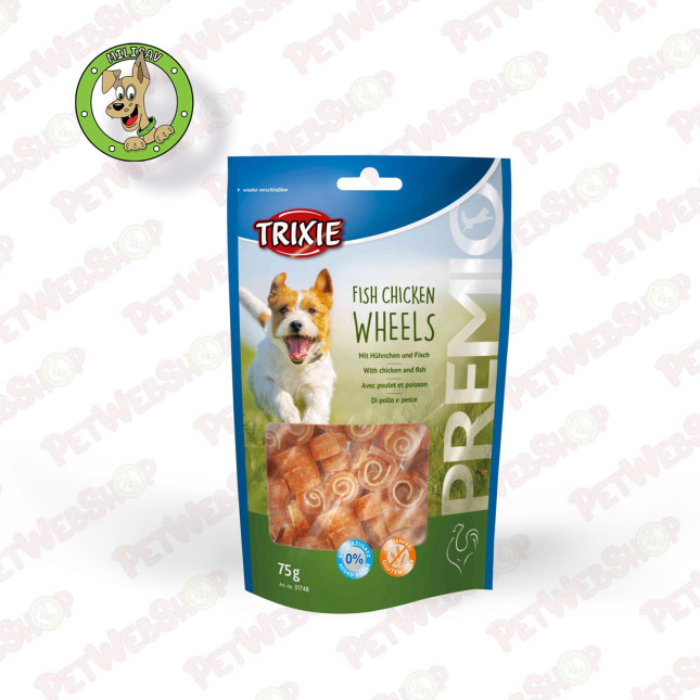 Trixie Premio Fish Chicken Wheels - poslastice za pse sa ribom i piletinom - 75g Super Premium Trixie petwebshop.com