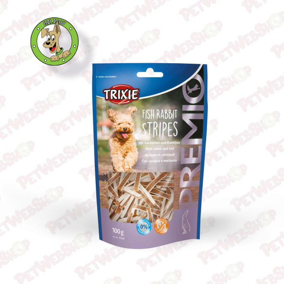 Trixie Premio Fish Rabbit Stripes - poslastice za pse sa ribom i zečetinom - 100g Super Premium Trixie petwebshop.com