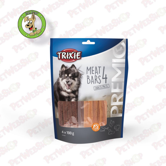 Trixie Premio 4 Meat Bars - poslastice za pse sa piletinom, pačetinom, lososom i jagnjetinom - 4x100g Super Premium Trixie petwe