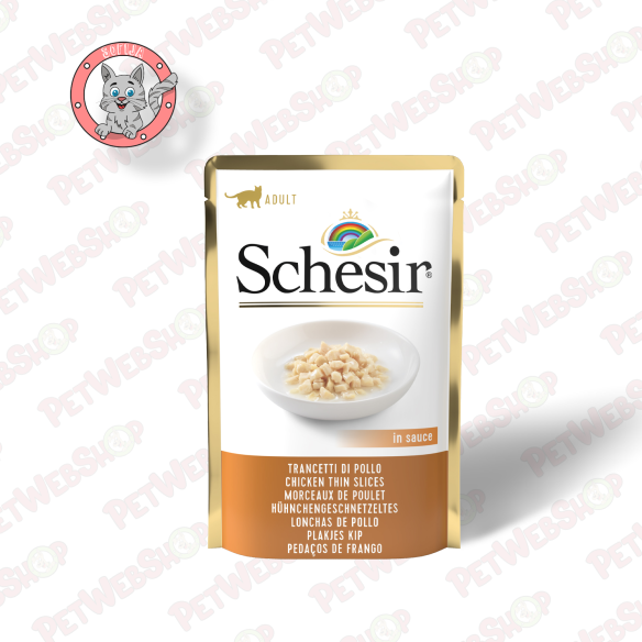 Schesir Cat - piletina u želeu - vlažna hrana za mačke - 85g Sosići - Kesice Schesir petwebshop.com