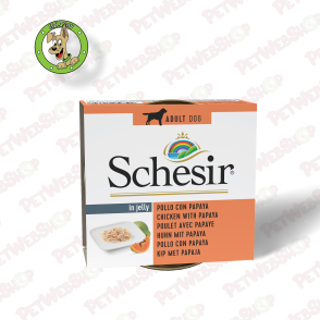 Schesir Dog Piletina i Papaja - vlažna hrana za odrasle pse - 150g Konzerve Schesir petwebshop.com